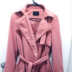 Dusty Rose Pea-Trench Coat